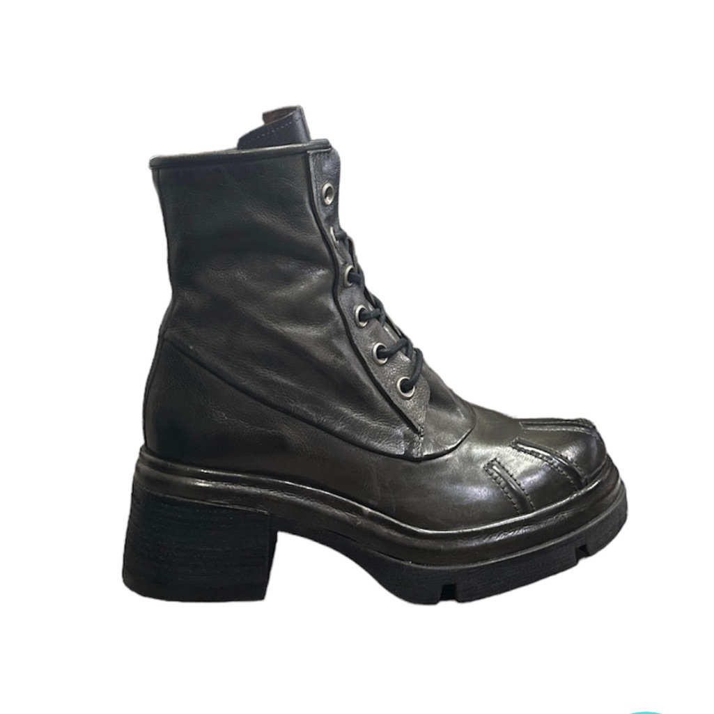 A.S.98 Everett Mid- Calf Smoke Laced Leather Boots